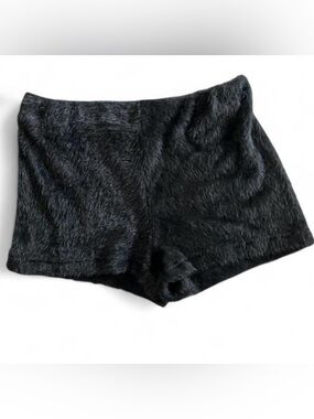 SHEIN Black Faux Fur Shorts